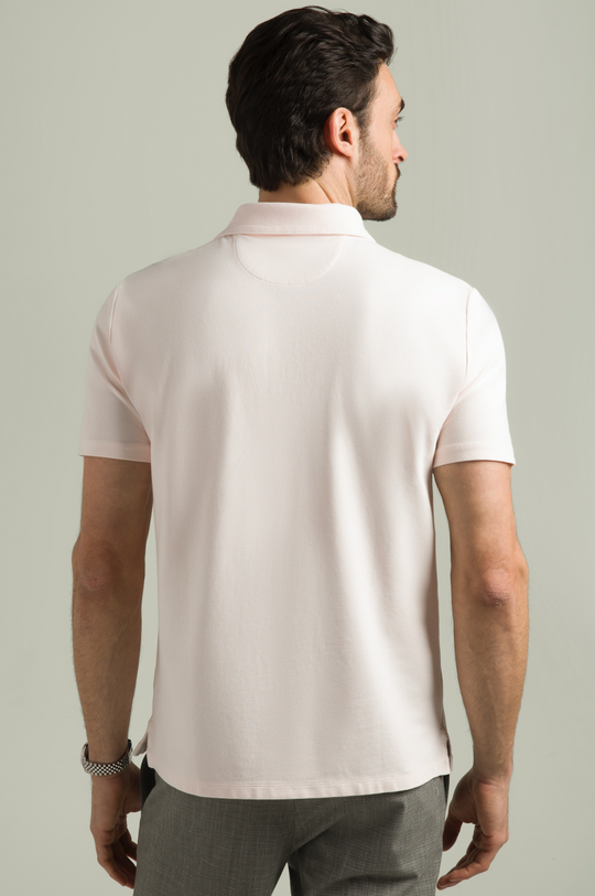 Brand Partner,HyperNatural, HyperNatural Light Pink Premium Bio-performance El Capitán Classic Fit Micro-Pique Polo with Hyper-Cool Jade, Pink, Extra Large-50-TagXL