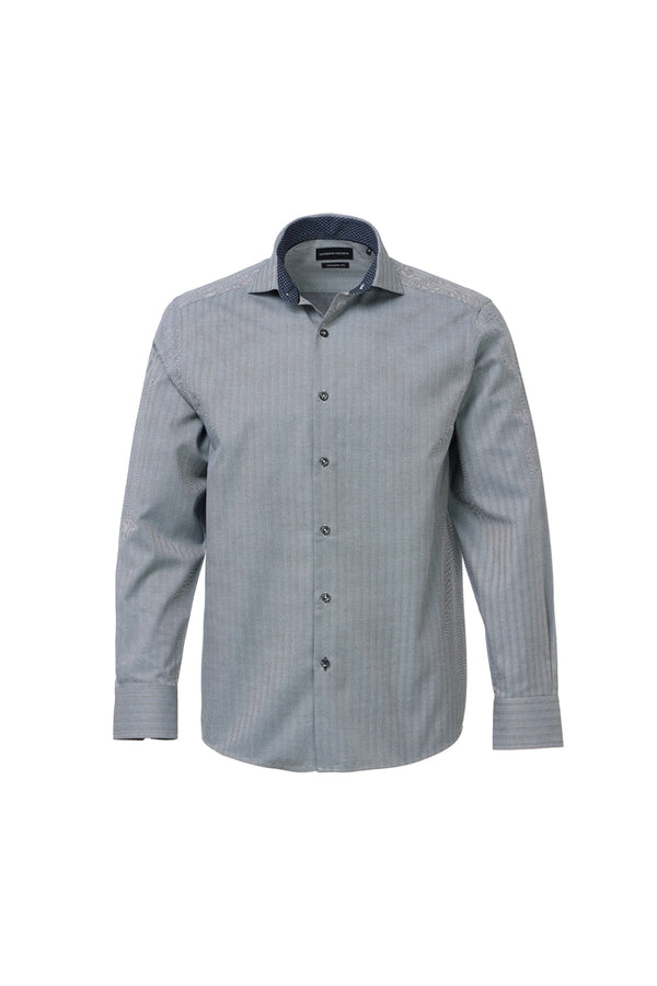 Luchiano Visconti Charcoal Herringbone Shirt