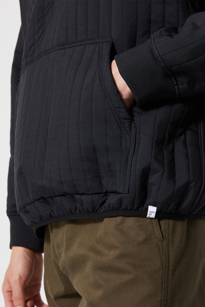 Direct From Brand,FYNE, FYNE Black Water-proof Liner Half-zip Jacket, Black, Large-46-TagLMedium-44-TagM