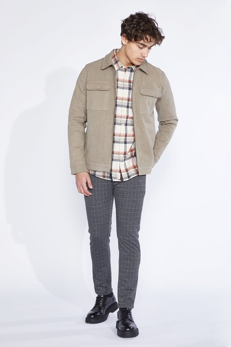 Wholesale,Civil Society, Civil Society Heather Khaki Trucker Jacket, Tan, Extra Extra Large-50-TagXXL