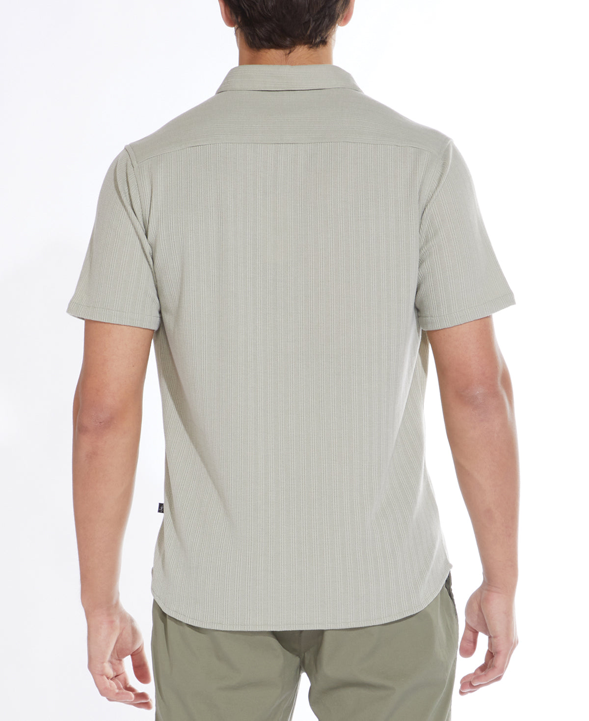 Wholesale,Civil Society, Civil Society Sage Green Knit Striped Jacquard Short Sleeve Shirt, Green, Small-39-TagS