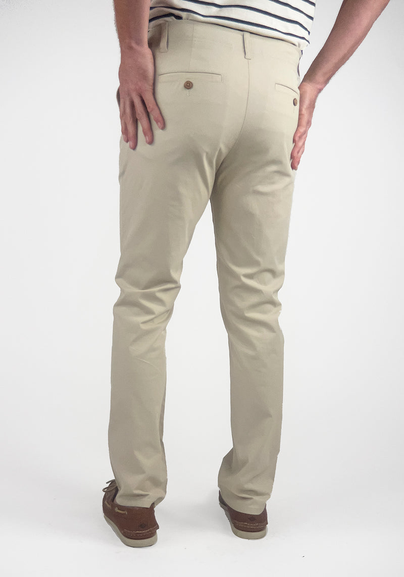 Brand Partner,Tailor Vintage, Tailor Vintage Stone Airotec Slim Fit Cotton/Nylon Chino Pant, Tan, 34W-32L-Tag3438W-32L-Tag3836W-32L-Tag36