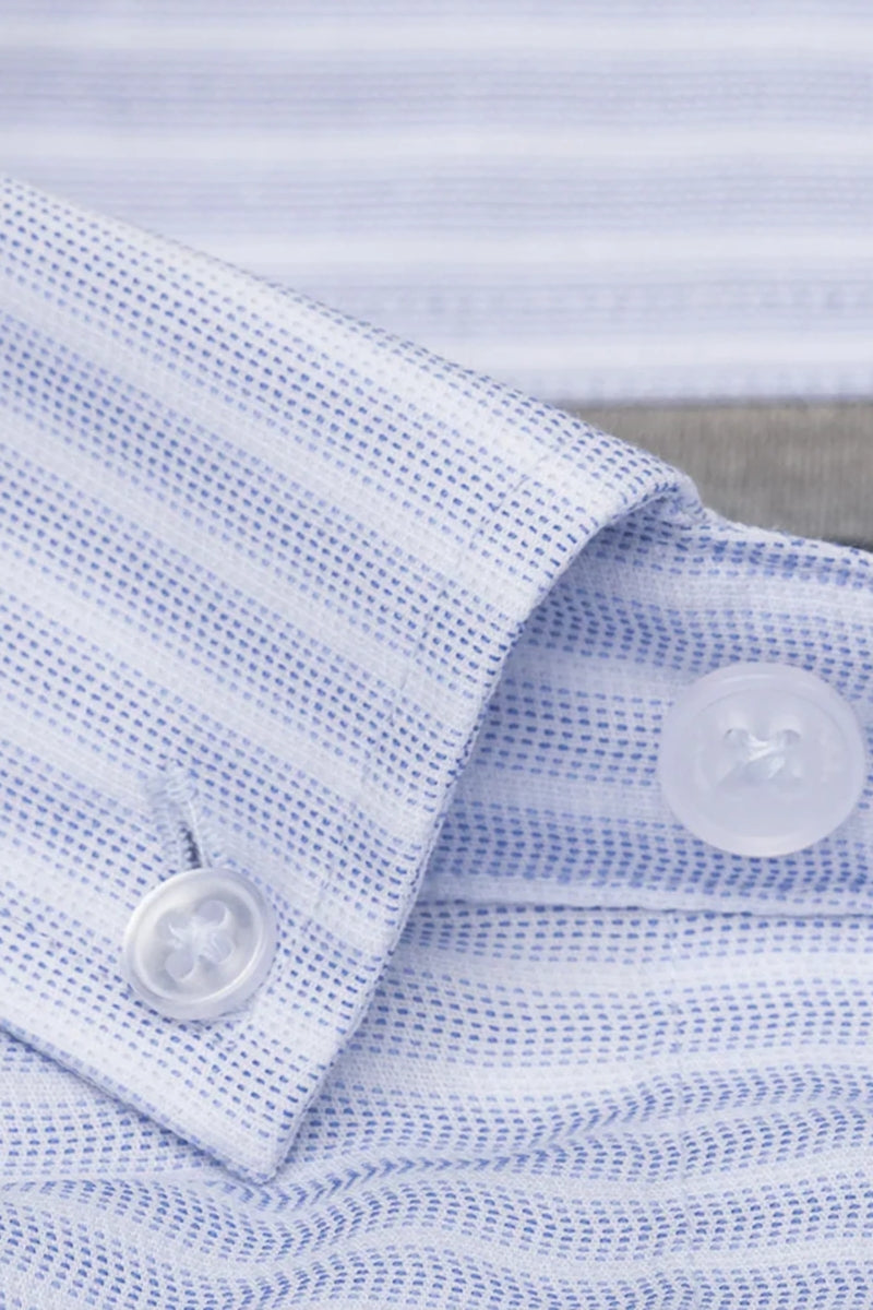 Wholesale,Twillory, Twillory Blue/White Wave Dobby Untuckable Shirt, Blue, Small-40-TagSMedium-43-TagM