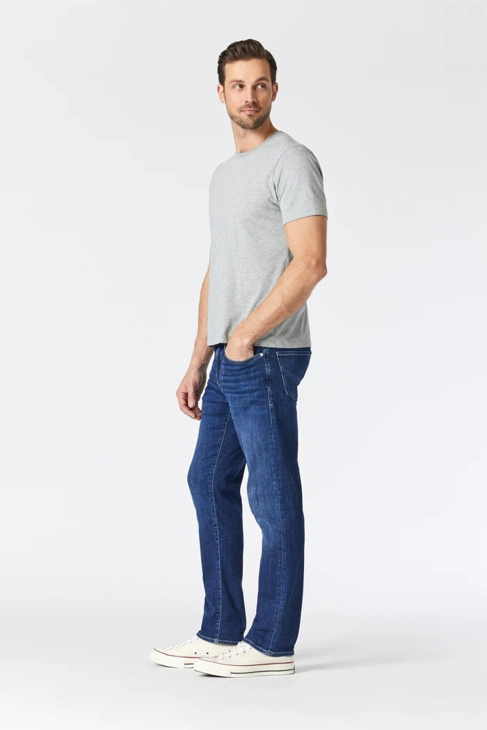 Wholesale,Mavi, Mavi Dark Used Brushed Feather Blue Zach Straight Leg Jeans, Blue, 34W-34L-Tag34