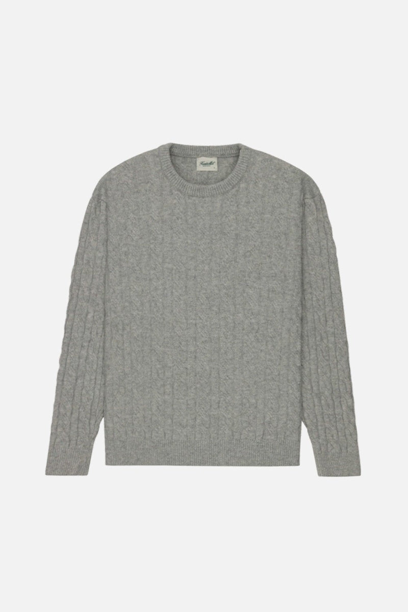 Wholesale,Kuwalla, Kuwalla Grey Braided Crewneck Sweater, Grey, Extra Extra Large-52-TagXL