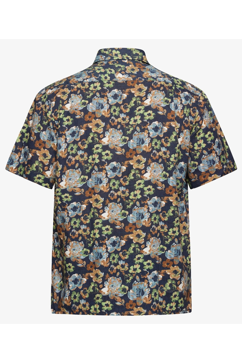Wholesale,Signal Clothing, Signal Clothing Blue Multi Floral Print Shirt, Blue, Extra Large-48-TagXL