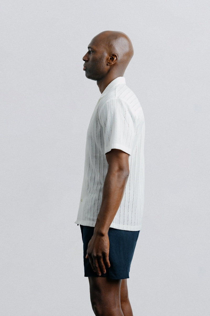 Wholesale,Champlain, Champlain White Stretch Camp Collar Shirt, White, Medium-44-TagMLarge-46-TagLExtra Extra Large-50-TagXXL