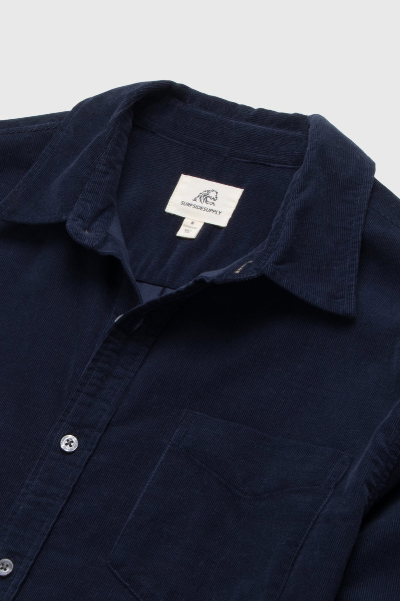 Wholesale,Surfside Supply, Surfside Supply Navy Soft Baby Corduroy Overshirt, Blue, Medium-43-TagM