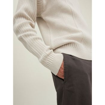 Jack & Jones Cream Knit Crew Neck Sweater