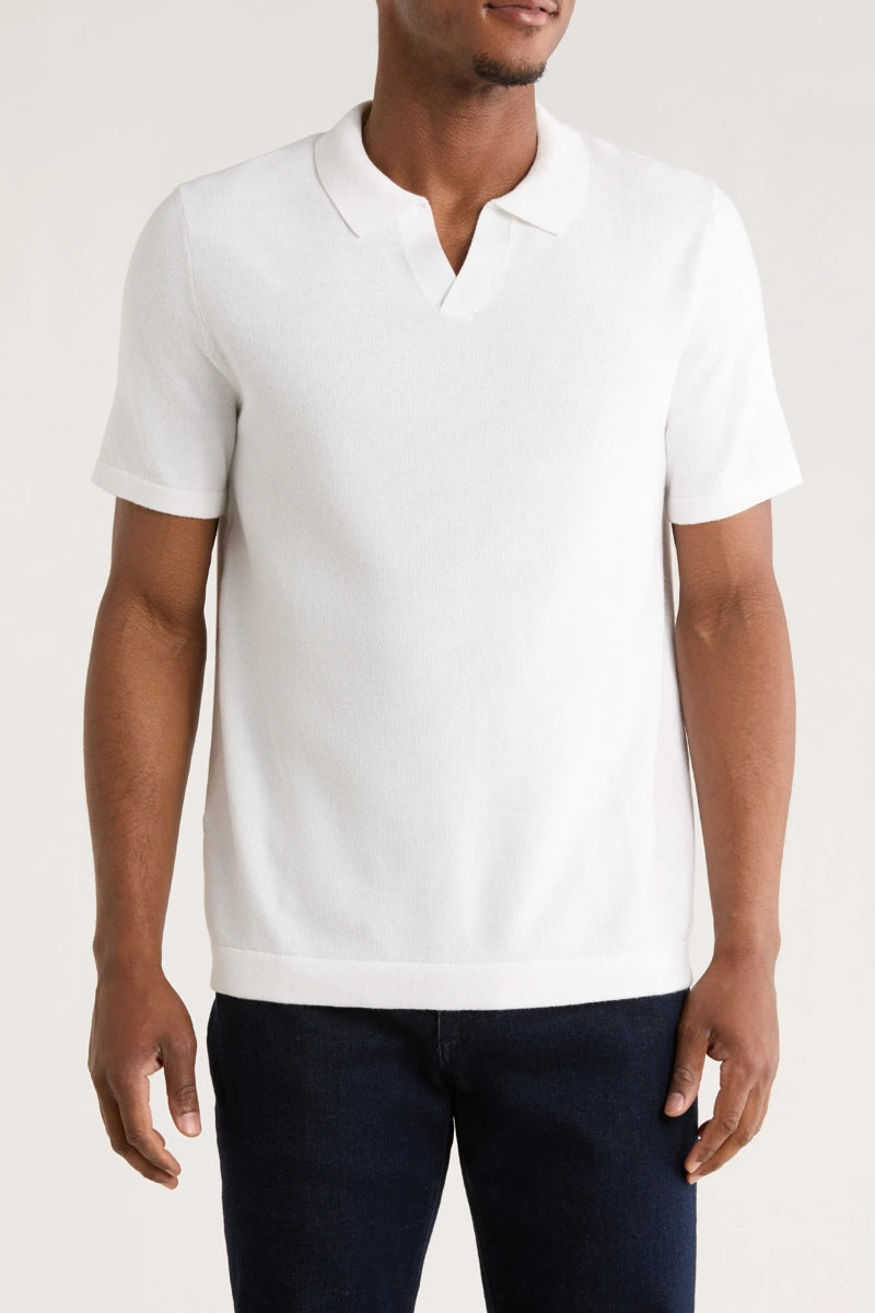 Wholesale,James Campbell, James Campbell White Textured Sweater Polo, White, Extra Extra Large-50-TagXXL