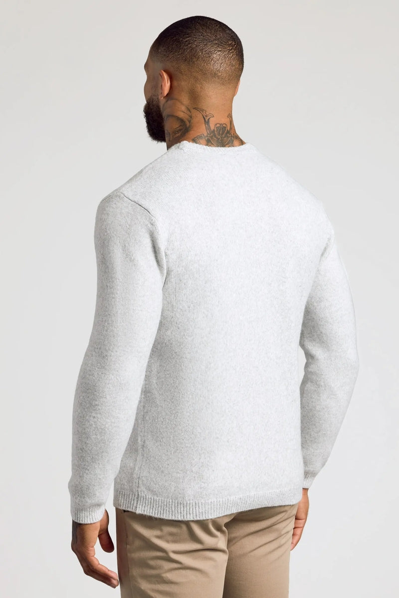 Faire,True Classic, True Classic Light Heather Grey Marled Sweater, Grey, Medium-42-TagM