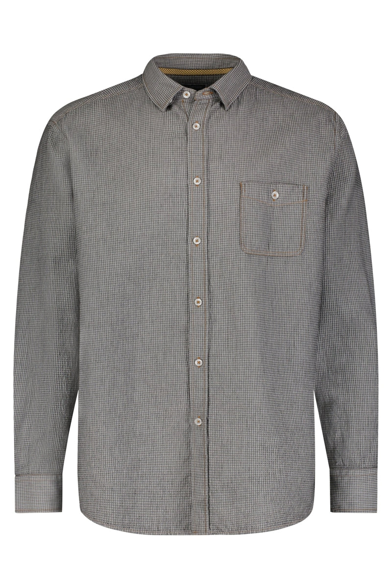 Wholesale,American Heritage, American Heritage Grey Vintage Washed Waffle Shirt, Grey, Extra Large-50-TagXL