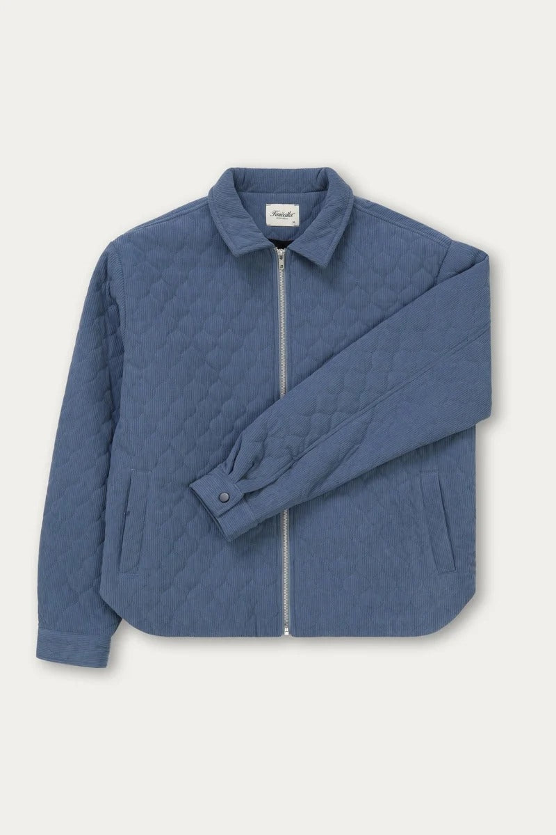 Wholesale,Kuwalla, Kuwalla Blue Quilted Corduroy Shacket, Blue, Small-44-TagS