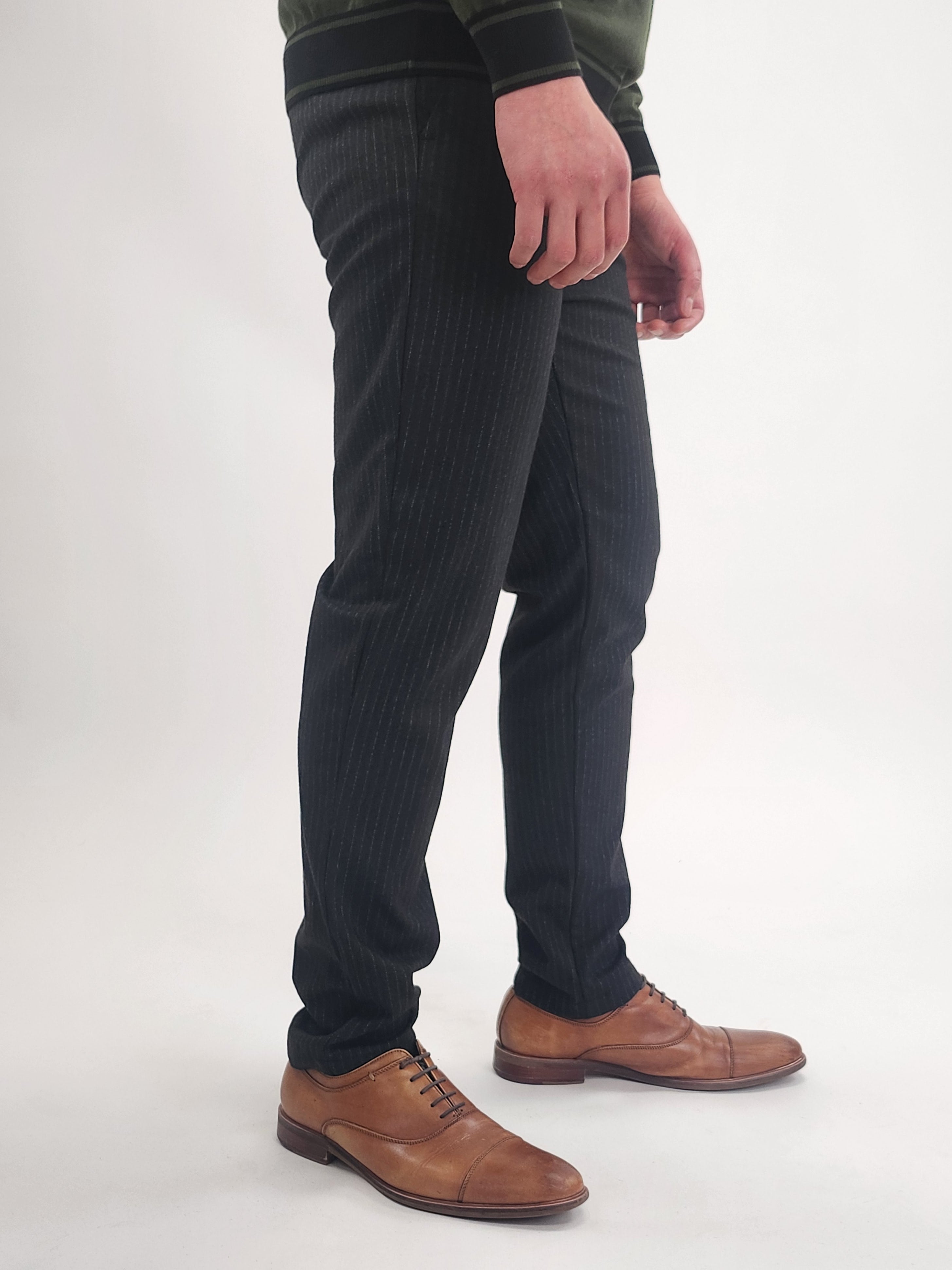 Wholesale,Jakamen, Jakamen Black Pinstripe Drawstring Flannel Pant, Black, 37W-31L-Tag37