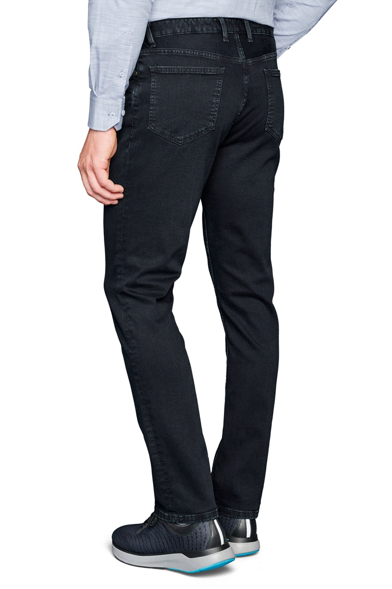 Wholesale,Johnston & Murphy, Johnston & Murphy Black Wash Stretch Straight Leg Jeans, Black, 38W-32L-Tag38