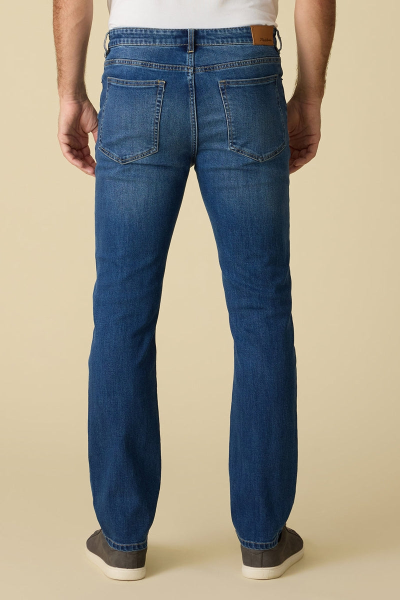 Wholesale,Flag & Anthem, Flag & Anthem Blue Highland Wash Oakland Slim Cooling Jeans, Blue, 30W-30L-Tag30