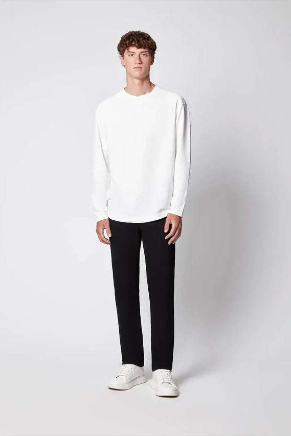 Wholesale,Projek Raw, Projek Raw White Grid-patterned Jersey Henley, White, Large-47-TagL