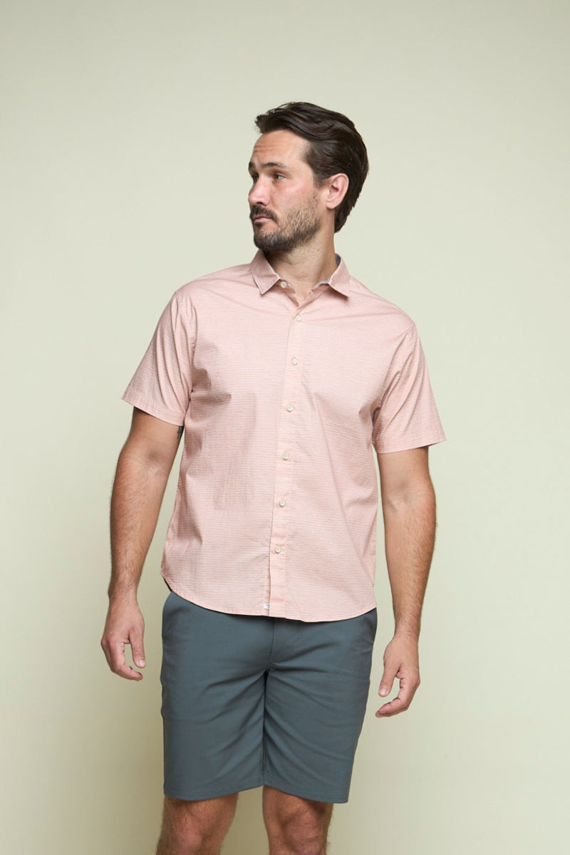 Wholesale,Fundamental Coast, Fundamental Coast Rose Wave Stripe Shirt, Pink, Medium-44-TagMLarge-47-TagLExtra Large-50-TagXL