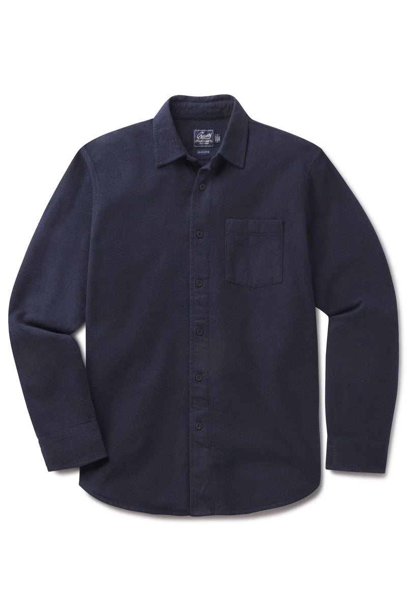 Faire,Grayers, Grayers Blueberry Heather 2-ply Lux Flannel Shirt, Blue, Medium-46-TagM