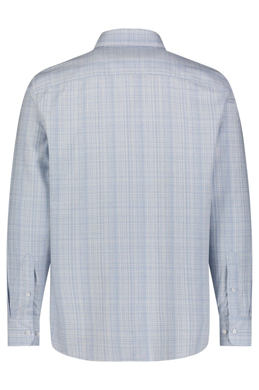 Wholesale,Luchiano Visconti, Luchiano Visconti Blue/White Tri Color Basket Weave Shirt, Blue, Large-47-TagL