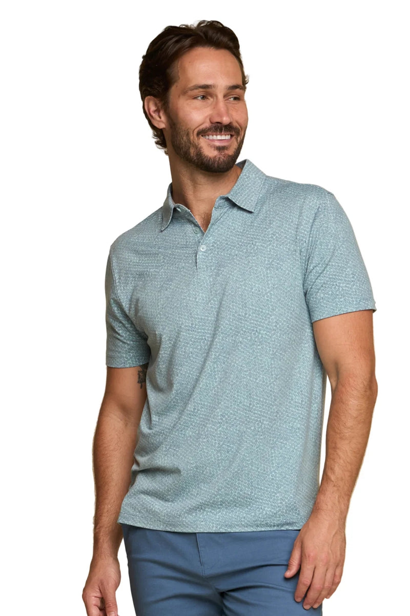 Wholesale,Fundamental Coast, Fundamental Coast Surf Blue Stripe Dot Polo, Blue, Medium-42-TagMLarge-45-TagLExtra Large-48-TagXLExtra Extra Large-51-TagXXL