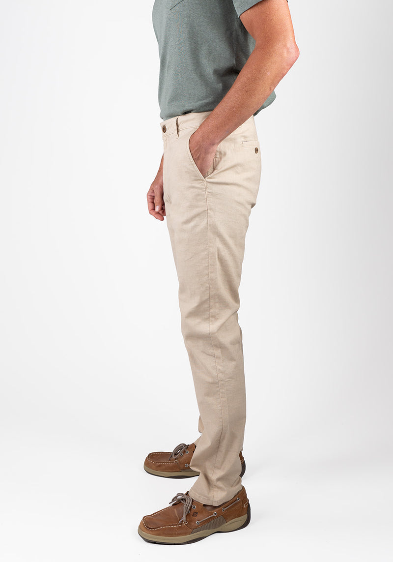 Brand Partner,Tailor Vintage, Tailor Vintage Stone Puretec Cool Stretch Linen/Cotton Chino Pant, Tan, 30W-32L-Tag3032W-32L-Tag3234W-32L-Tag3438W-32L-Tag3836W-32L-Tag36