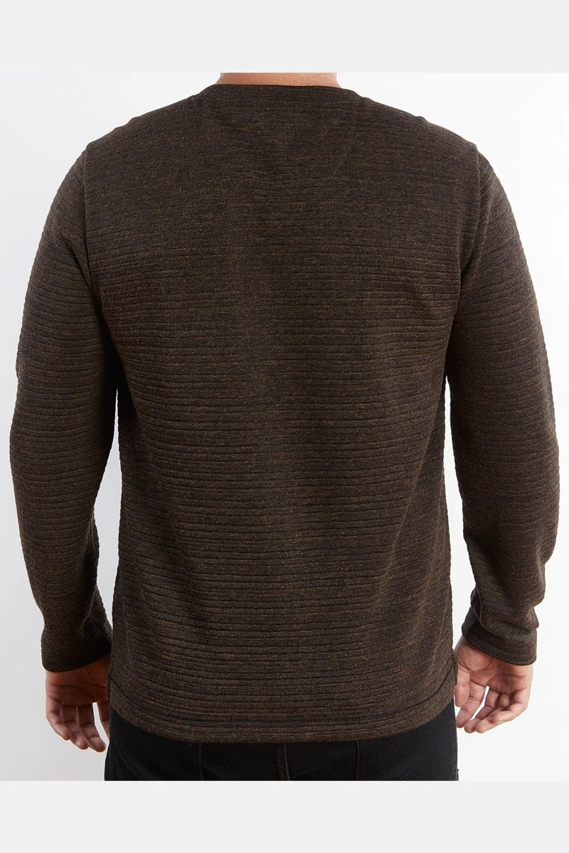 Wholesale,Nicoby Age of Wisdom, Nicoby Age of Wisdom Brown Crinkle Luxe Heathered V-Neck Tee, Brown, Medium-42-TagMExtra Large-48-TagXLLarge-45-TagL