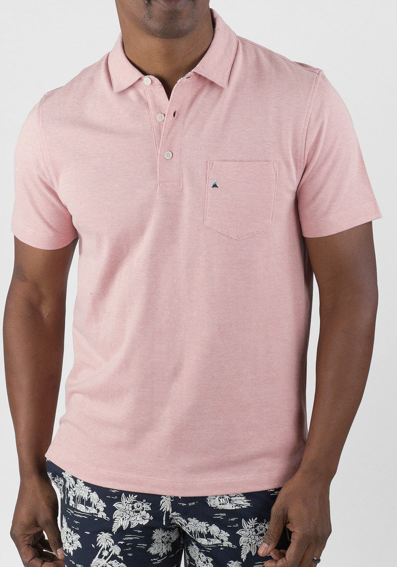 Tailor Vintage Dusty Rose Airotec Birdseye Pique Polo