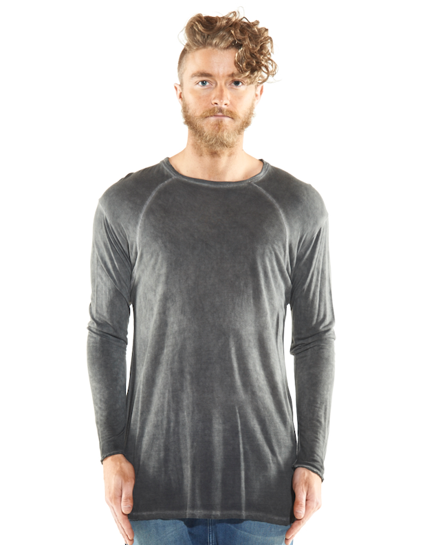 Wholesale,Reese De Luca, Reese De Luca Grey 100% Bamboo Long Sleeve T-Shirt, Grey, Extra Small-36-TagXS