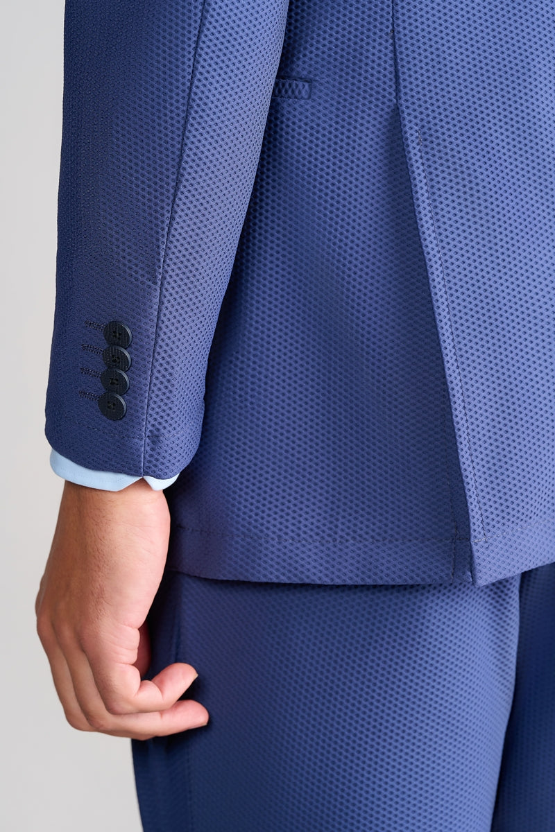 Wholesale,Twillory, Twillory Blue 360° Airflow Performance Textured Blazer, Blue, Small-38-Tag38