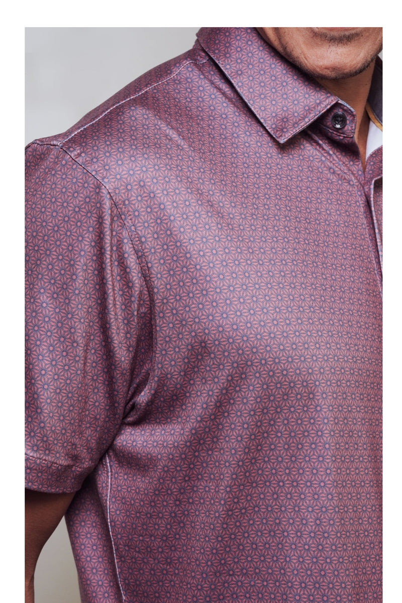 Wholesale,Fundamental Coast, Fundamental Coast Red Deco-floral Print Shirt, Red, Extra Extra Large-51-TagXXL