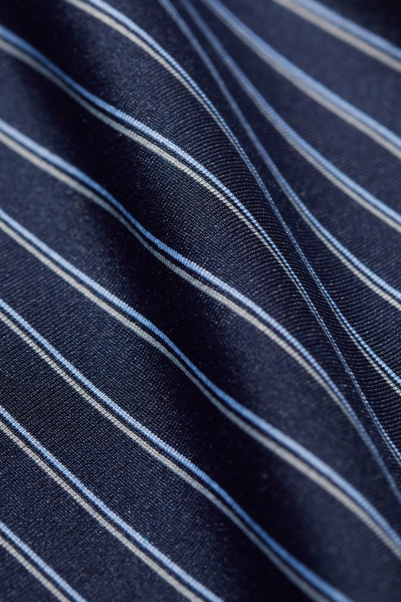 Wholesale,Rhone, Rhone Blue/Silver/Light Blue Double Stripe Slim Performance Polo, Blue, Small-39-TagS