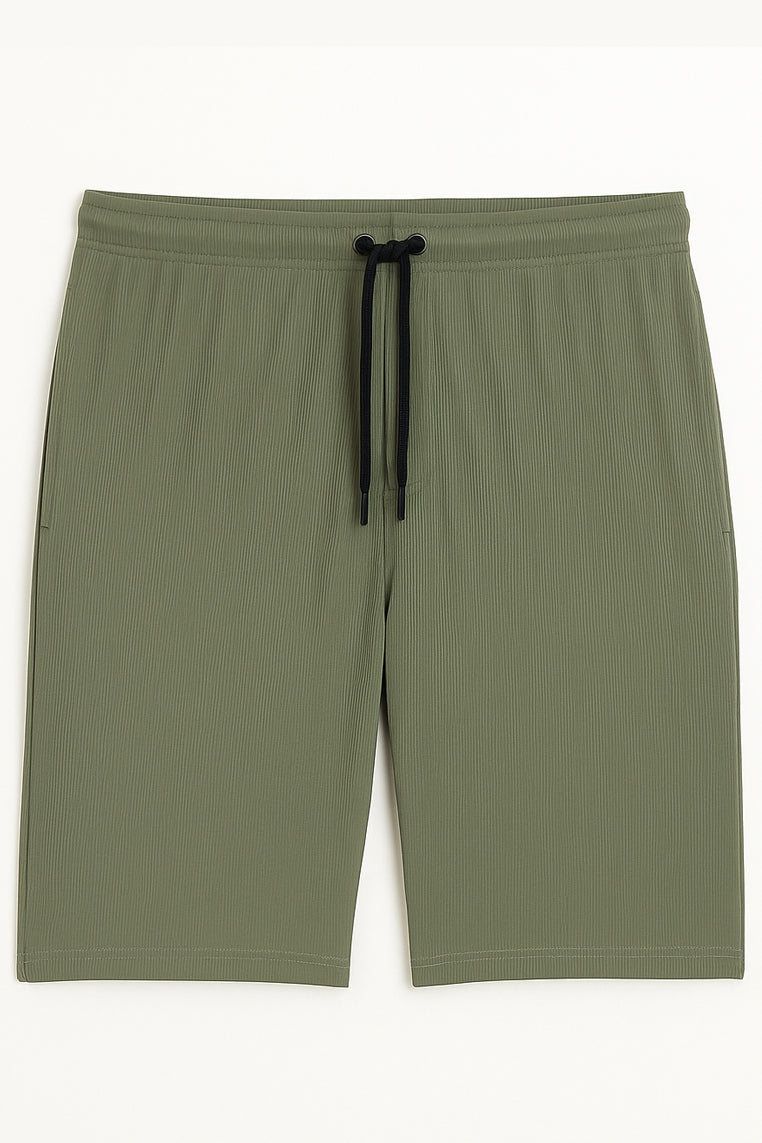 Wholesale,Noize, Noize Olive Ribbed Shorts, Green, 31W-9L-TagM