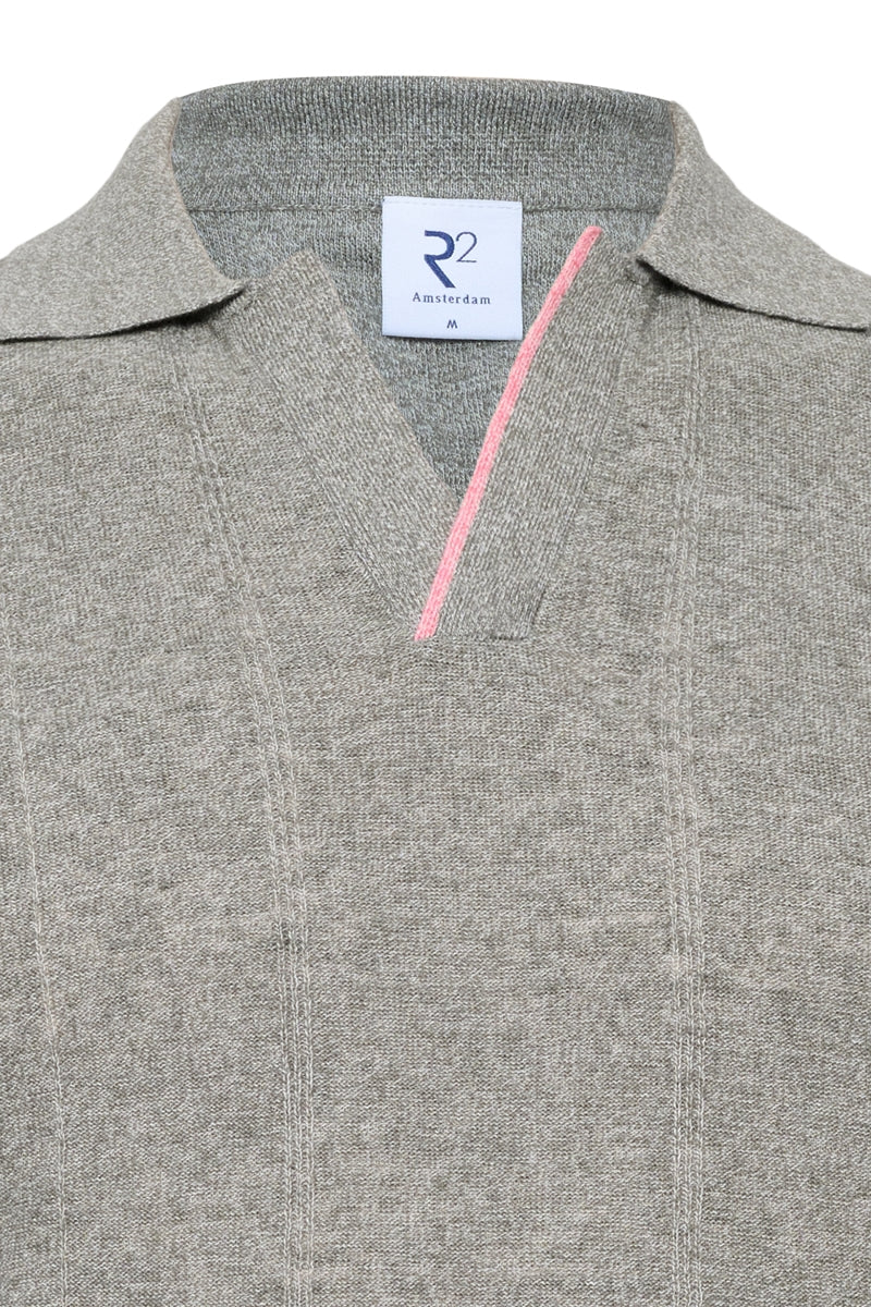 Direct From Brand,R2 Amsterdam, R2 Amsterdam Dark Green Knit Textured Polo, Green, Medium-40-TagMLarge-42-TagLExtra Large-44-TagXLExtra Extra Large-46-TagXXLExtra Extra Extra Large-49-Tag3XL
