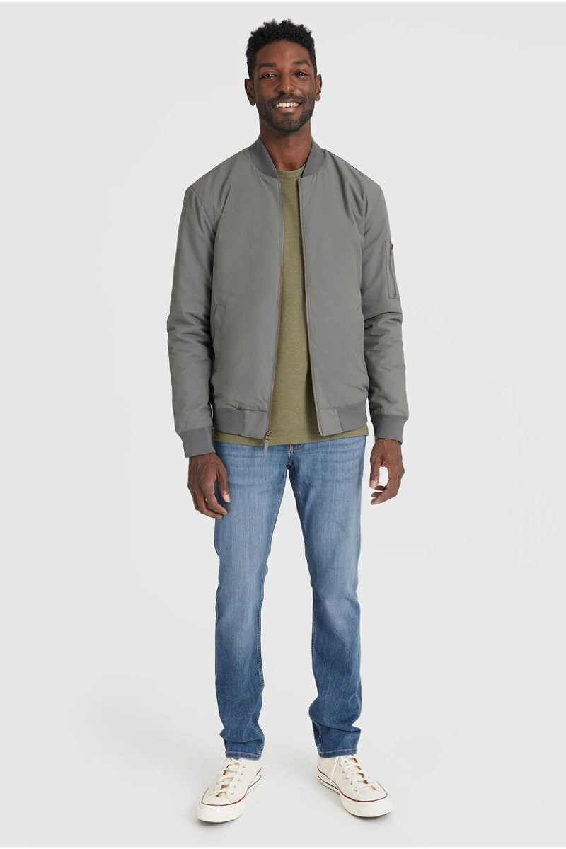 Faire,True Classic, True Classic Carbon Grey Bomber Jacket, Grey, Small-42-TagS