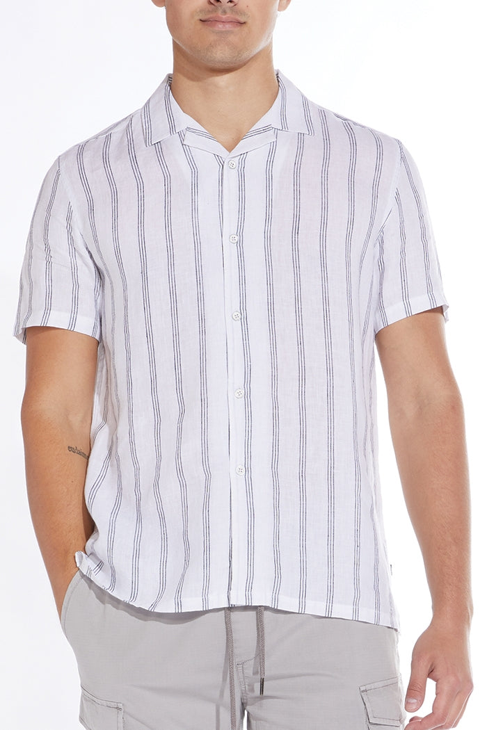 Wholesale,Civil Society, Civil Society White/Black Striped Shirt, White, Small-42-TagSMedium-44-TagMLarge-46-TagLExtra Large-48-TagXLExtra Extra Large-51-TagXXL