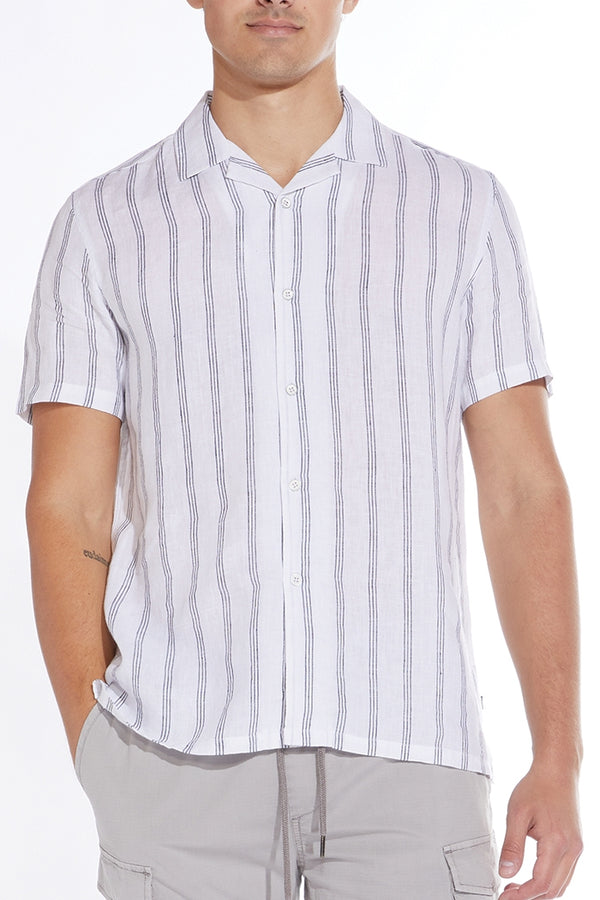 Civil Society White/Black Striped Shirt