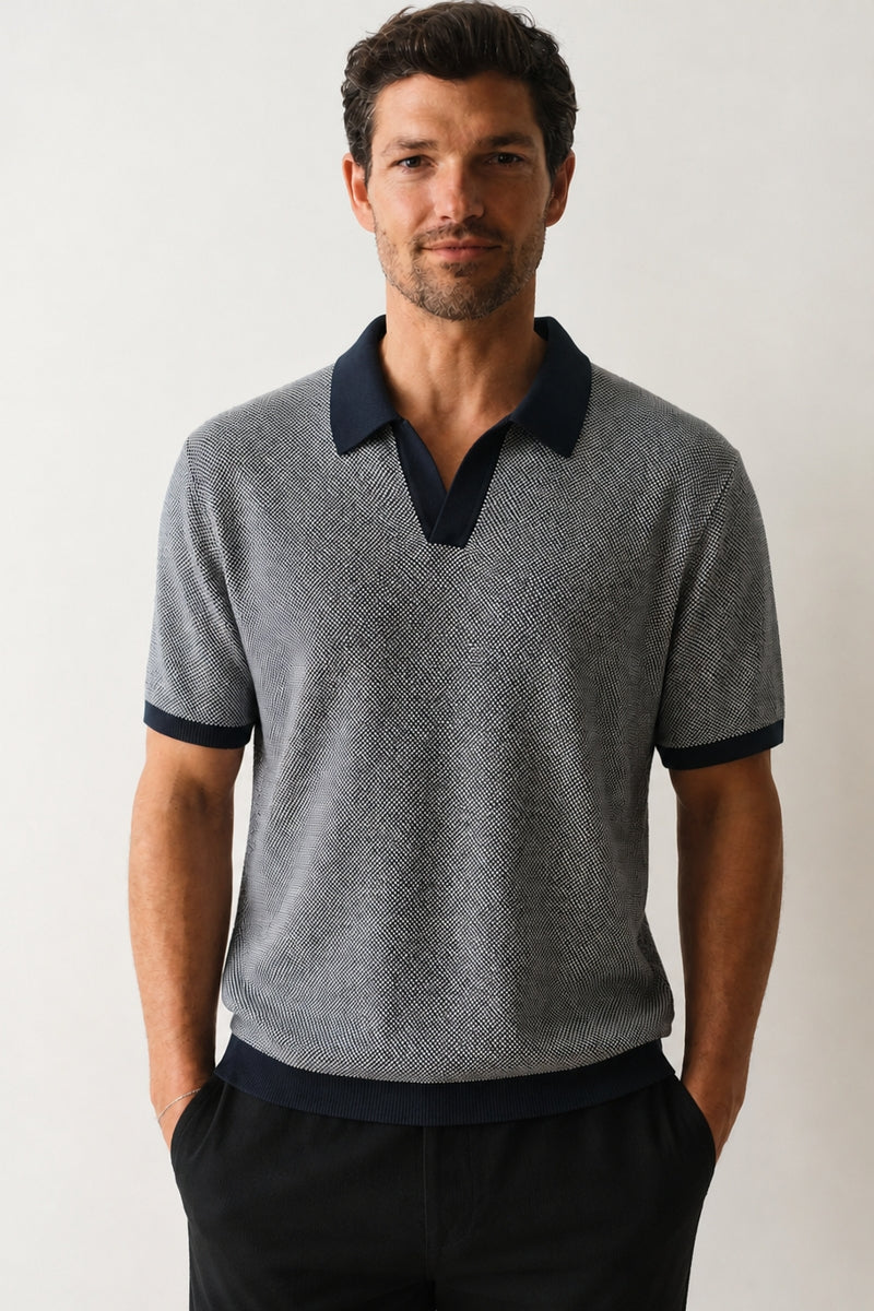 Wholesale,Charles Tyrwhitt, Charles Tyrwhitt Navy Birdseye Knitted Polo, Blue, Extra Large-48-TagXL