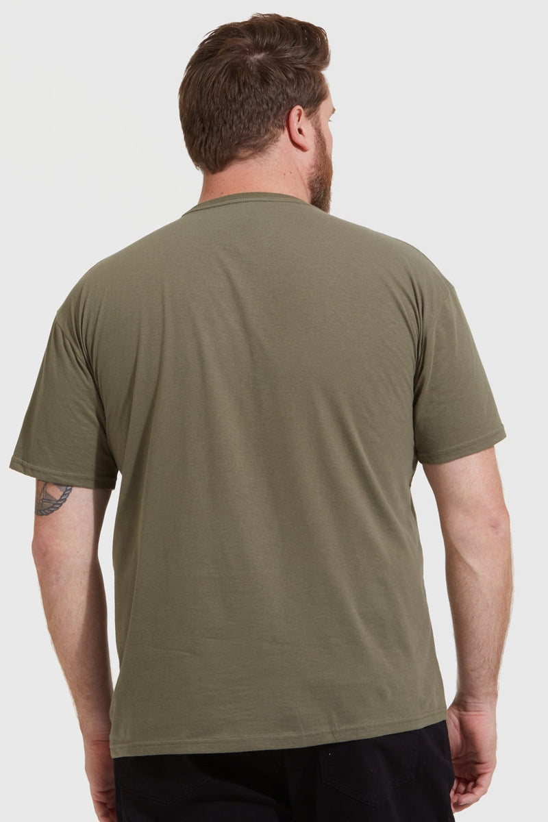Faire,True Classic, True Classic Military Green Short Sleeve Tee, Green, Large-42-TagL