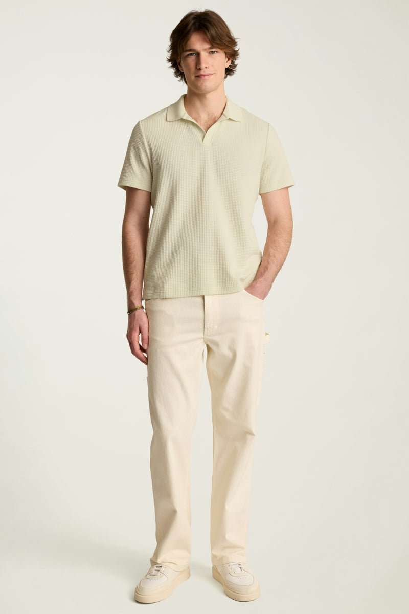 Wholesale,Bonobos, Bonobos Light Beige Waffle Textured Polo, Cream, Medium-42-TagMExtra Large-48-TagXLExtra Extra Large-50-TagXXLLarge-45-TagLSmall-42-TagS