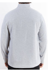 Nicoby Age of Wisdom Heather Light Grey Qtr Zip Waffle Pullover