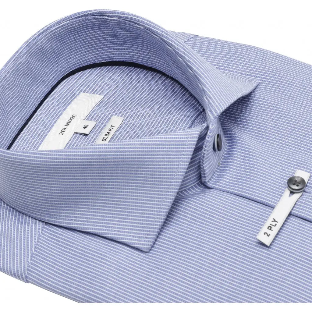Faire,2Blind2C, 2Blind2C Light Blue Micro Stripe Print Jersey Knit Slim Fit Button Up Long Sleeve Shirt, Blue, Small-41-TagSExtra Large-47-TagXLLarge-44-TagLLarge-45-TagLMedium-43-TagMMedium-42-TagMExtra Large-48-TagXLLarge-46-TagLSmall-39-TagS
