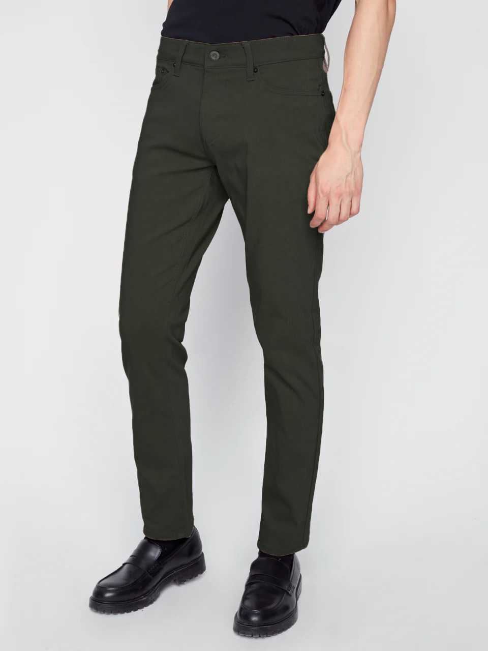 Wholesale,Projek Raw, Projek Raw Dark Olive 5 Pocket Comfort Waist Pant, Green, 33W-31L-Tag33
