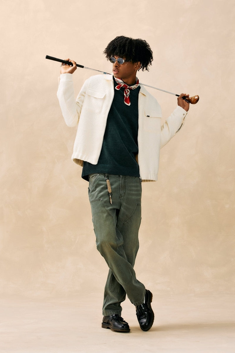 Wholesale,Kuwalla, Kuwalla Cream Full Zip Plush Pocket Jacket, Cream, Extra Large-50-TagXL