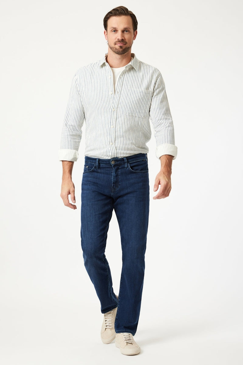 Wholesale,Mavi, Mavi Deep Brushed Supermove Zach Straight Leg Jeans, Blue, 34W-32L-Tag34