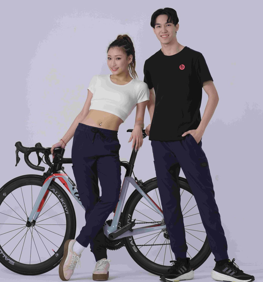 Direct From Brand,PROFI, PROFI Navy Blue Multi-Functional Sun protection and UV resistance Sporty Joggers, Blue, 31W-28L-TagM