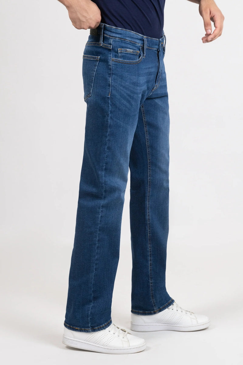 Wholesale,Brisk, Brisk Blue Straight Fit Super Stretch Jeans, Blue, 32W-33L-Tag32