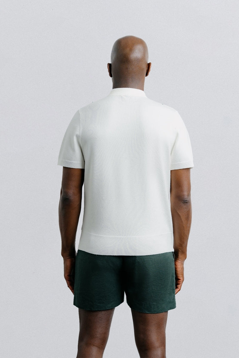 Wholesale,Champlain, Champlain White/Green Vertical Stripe Knit Polo, White, Extra Large-46-TagXL