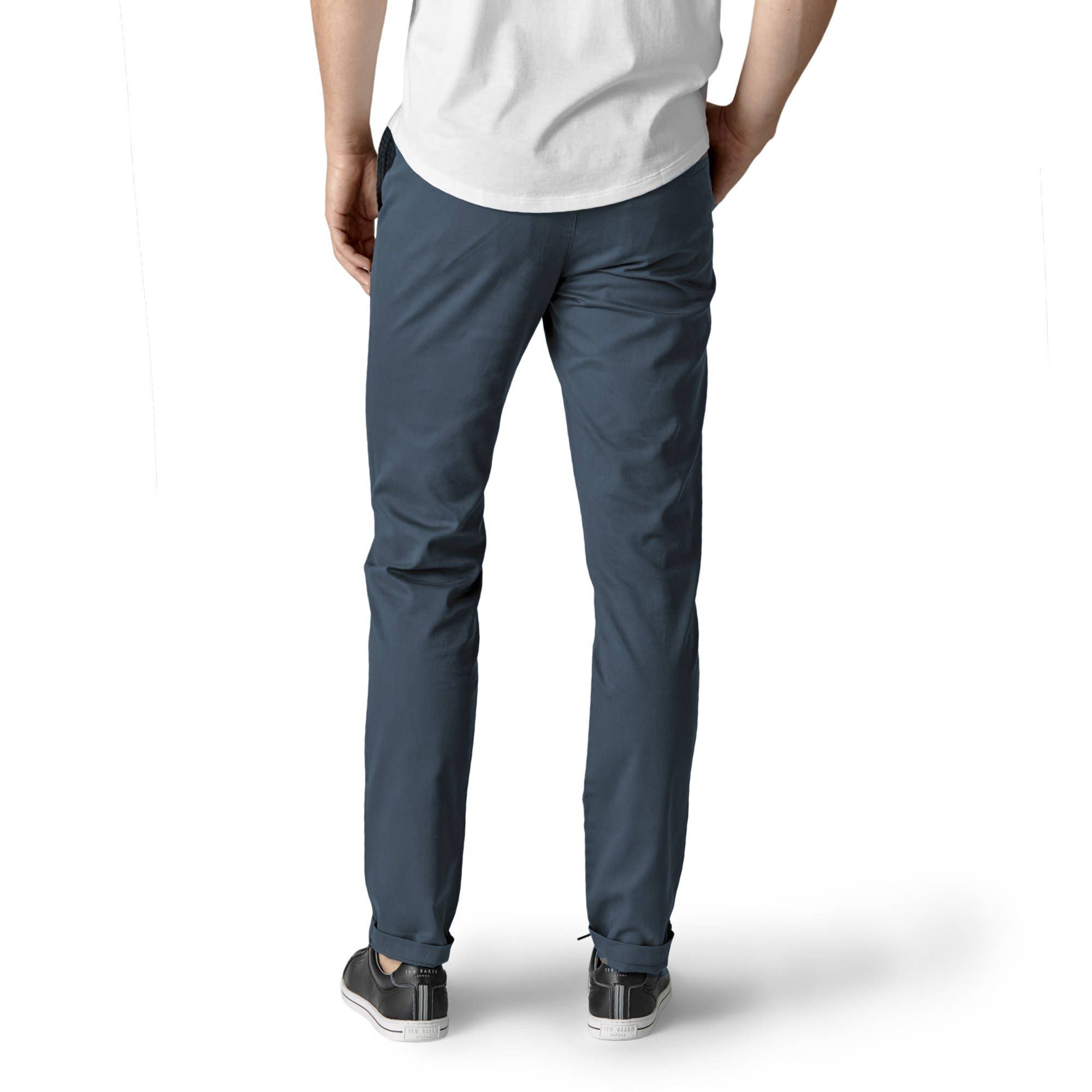 Faire,Perk, Perk Dark Blue Slim Fit Chinos, Blue, 33W-30L-Tag33
