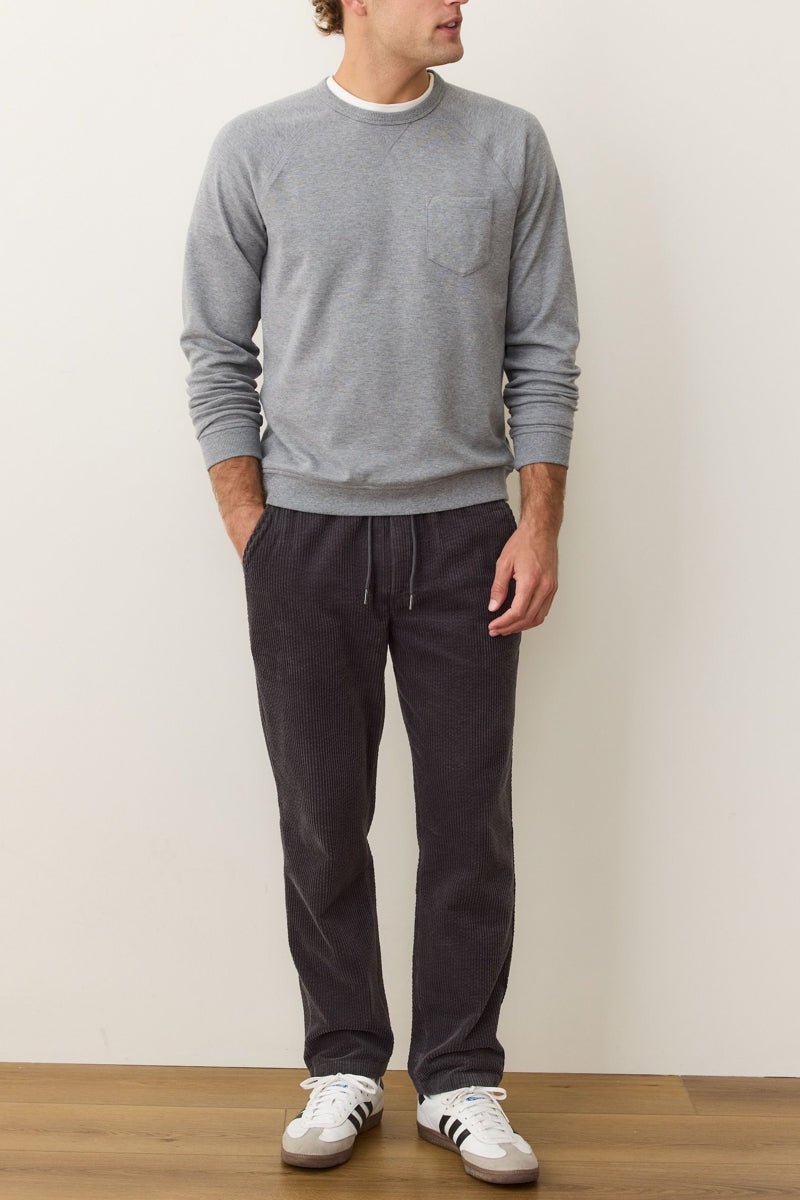 Wholesale,Marine Layer, Marine Layer Heather Grey Stretch Raglan Sweatshirt, Grey, Large-47-TagL